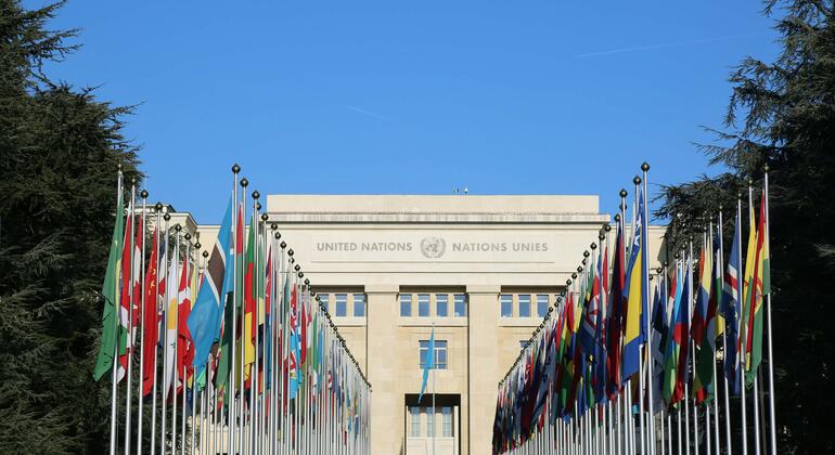 Дворец Наций в Женеве, Швейцария.